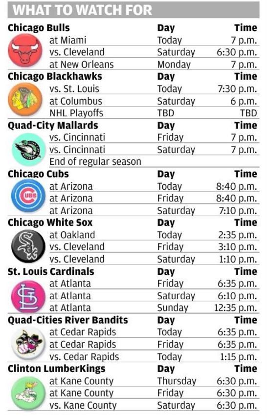sports calendar